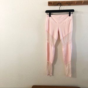 Pink Mesh Panel Workout Pant